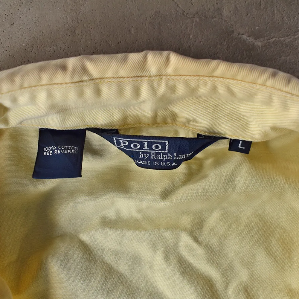 90's　Polo Ralph Lauren/ポロ ラルフローレン レモンイエロー！ スイングトップジャケット　USA製　230330