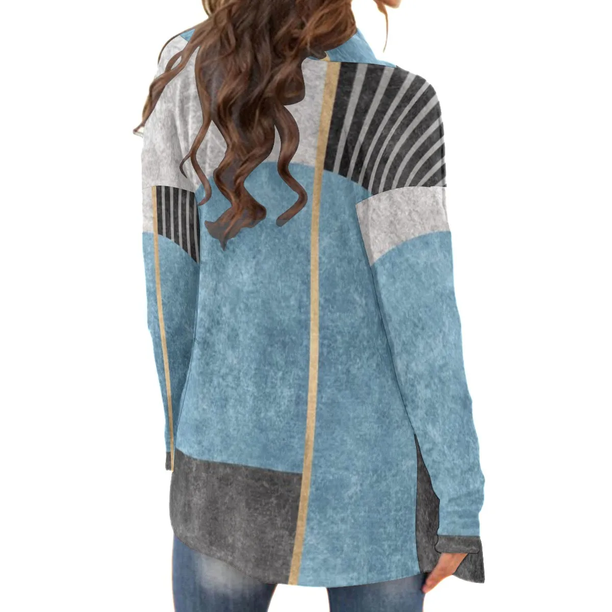 All-Over Print Women's Cardigan With Long Sleeve 196