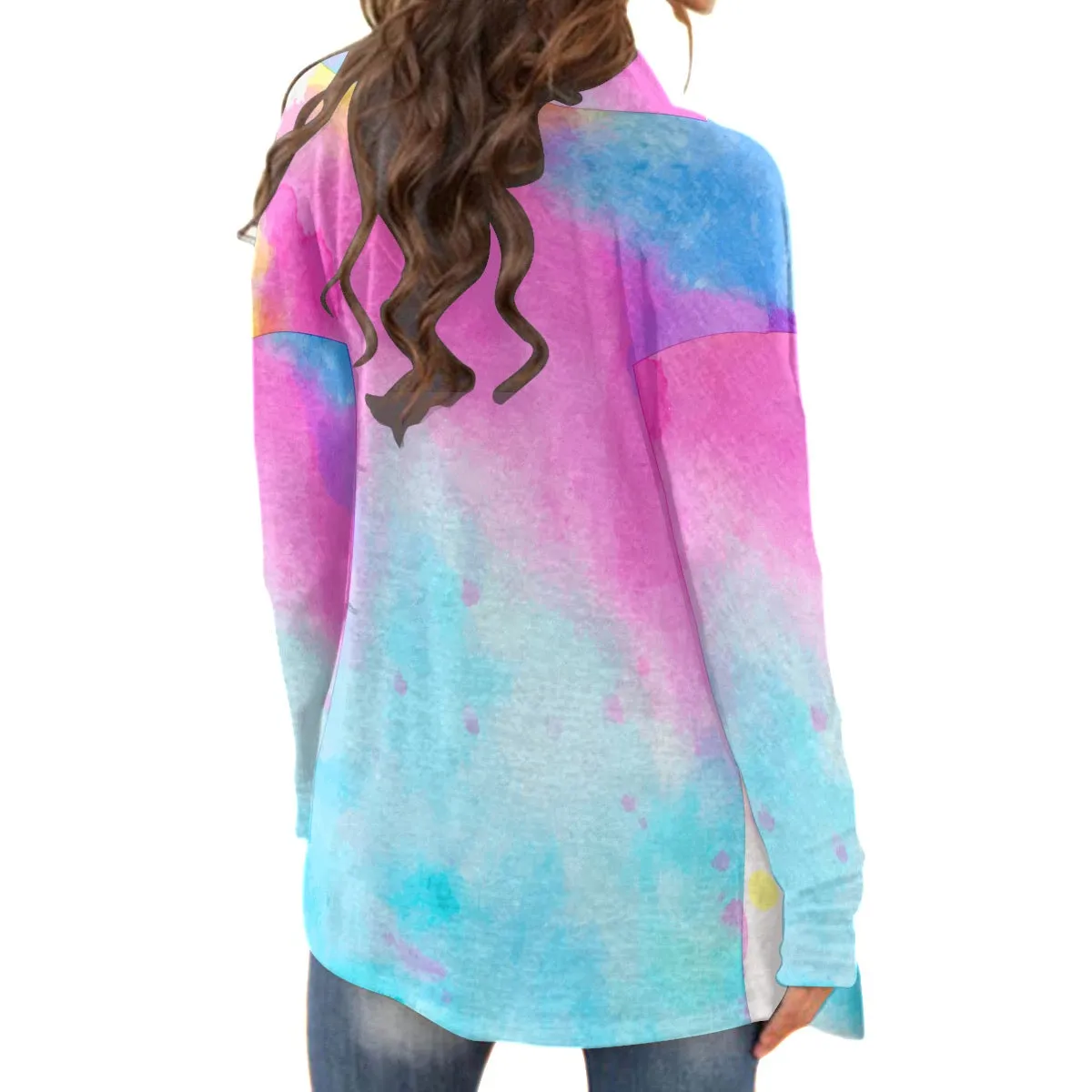 All-Over Print Women's Cardigan With Long Sleeve 203