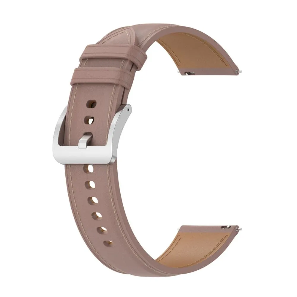 Amazfit GTS 3 / Bip U Top Layer Cowhide leather watch strap - Deep Pink