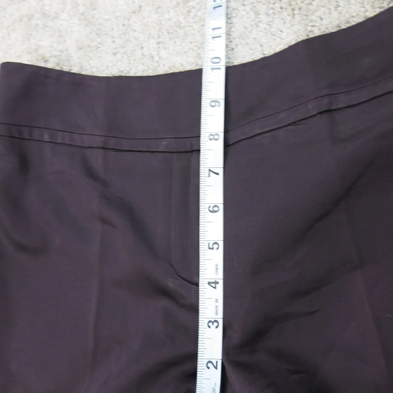 Ann Taylor Womens Classic Fit Straight Leg Dress Pants Mid Rise Purple Size 4