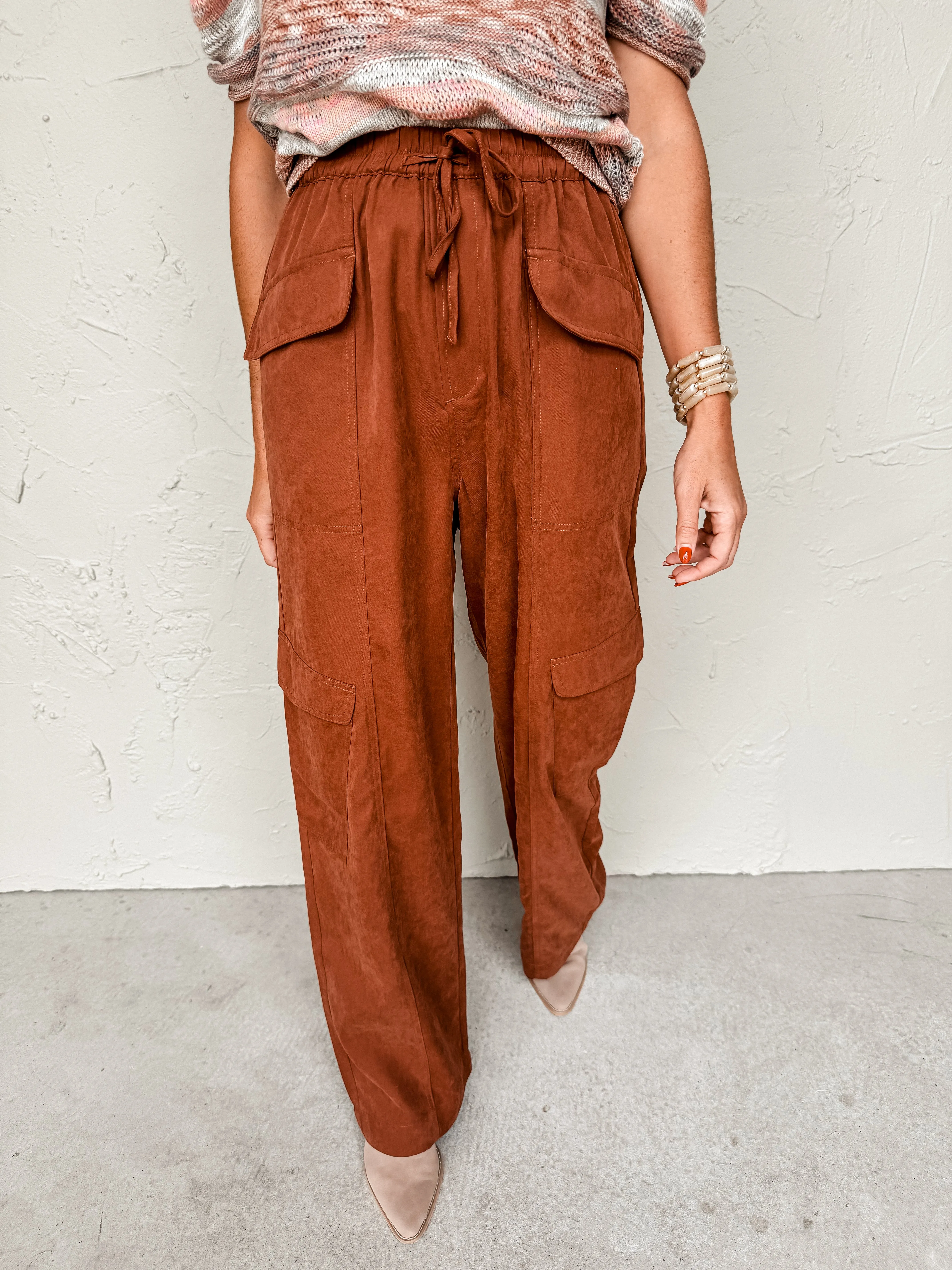 [Another Love] Rhodes Cargo Pants-Mahogany