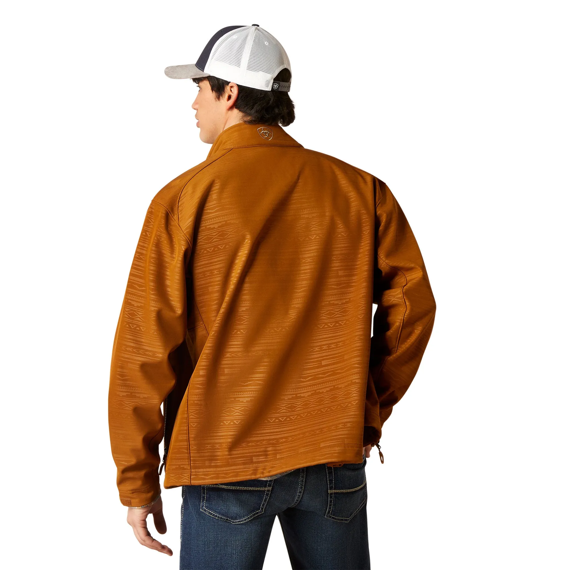 Ariat Men's Softshell Jacket Logo Chestnut