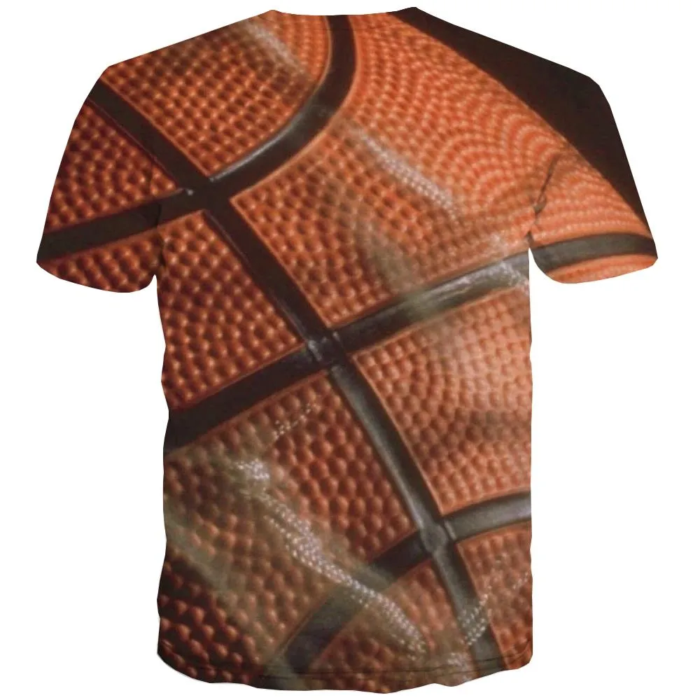 Basketball T shirts Men Night View Tshirts Cool Galaxy Tshirts Novelty City Tshirt Printed