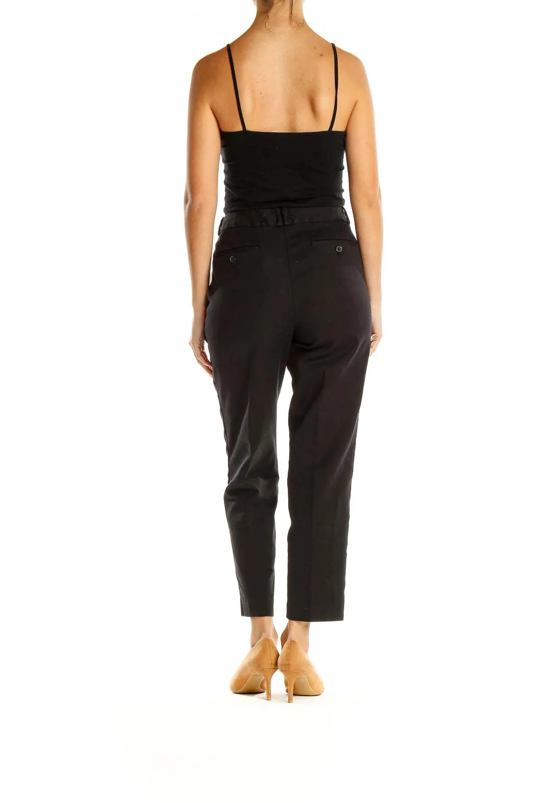 Black Classic Cropped Trousers