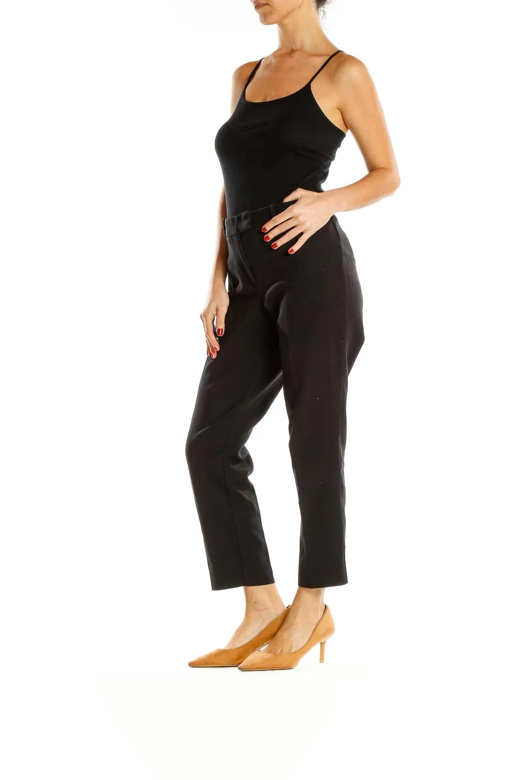 Black Classic Cropped Trousers