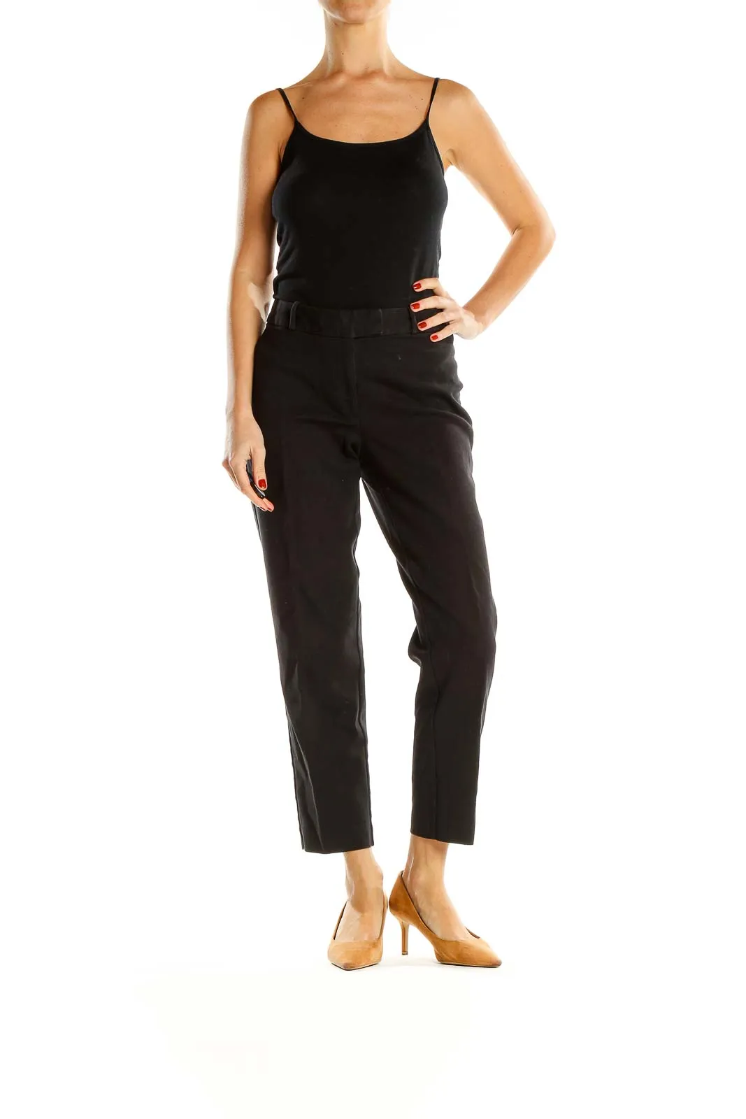 Black Classic Cropped Trousers