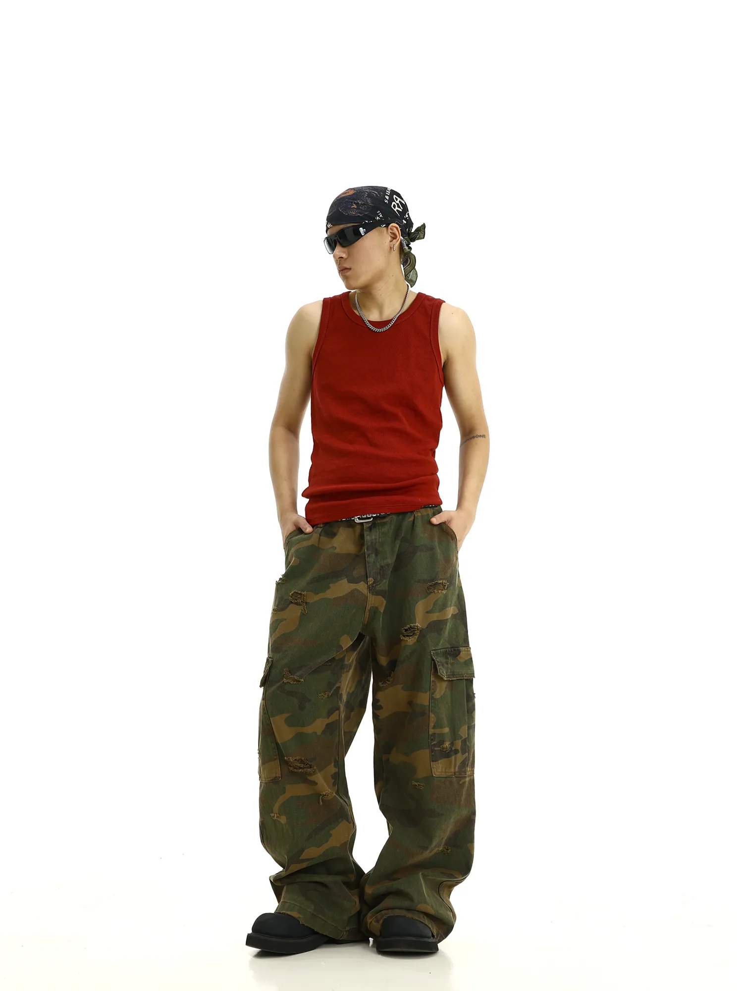 Camouflage Baggy Cargo Pants