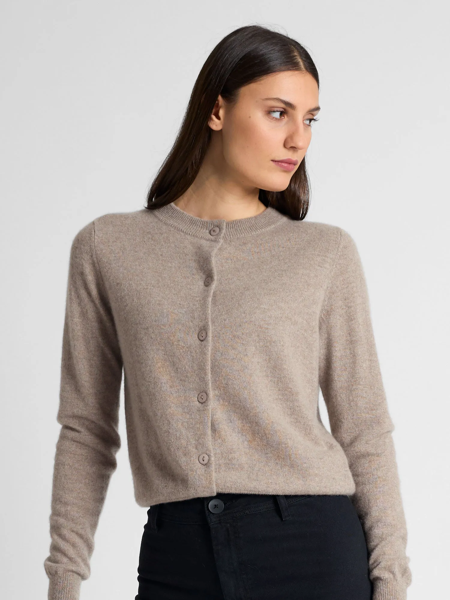 Cashmere cardigan "Ingrid" - toast