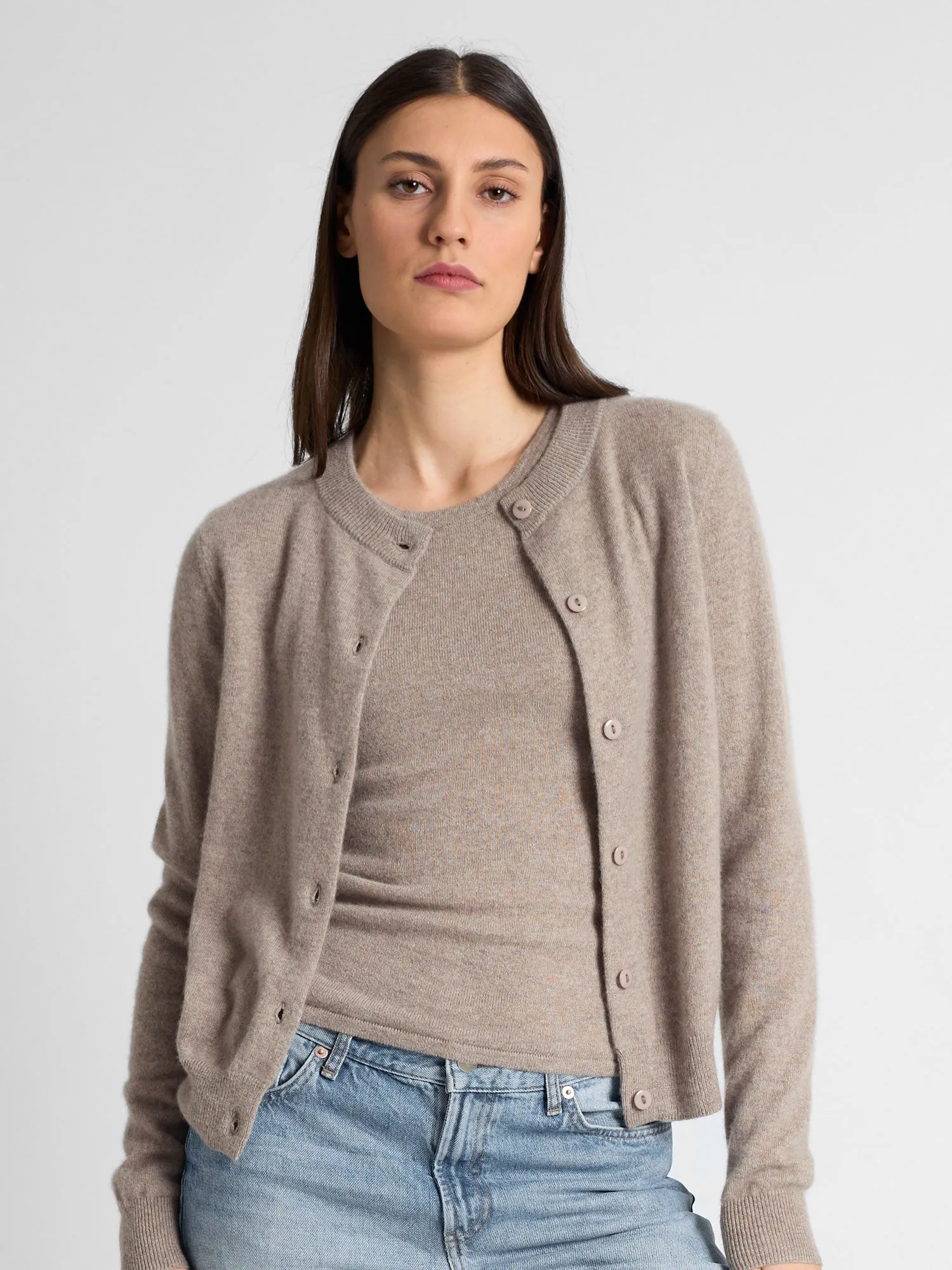 Cashmere cardigan "Ingrid" - toast