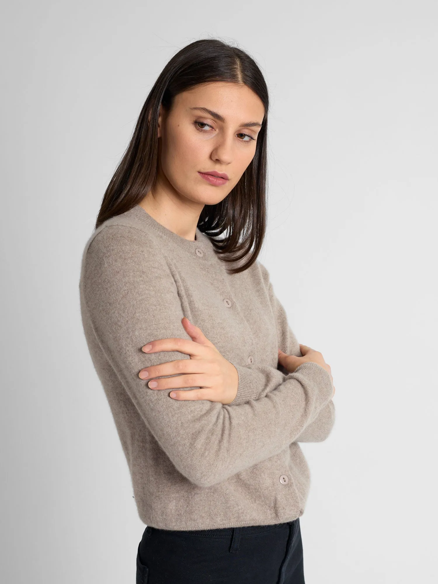 Cashmere cardigan "Ingrid" - toast