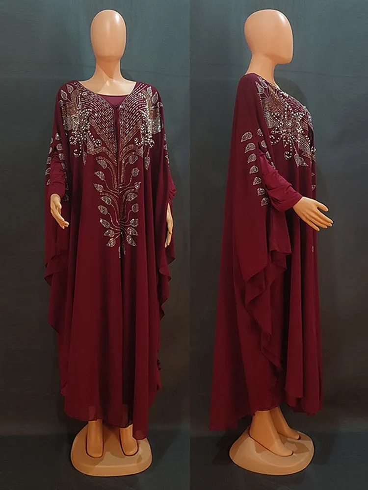 Chiffon Boubou 2 PCS Dubai Abaya Kaftan