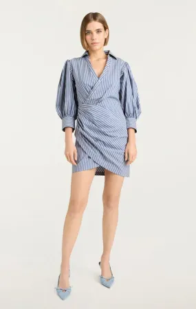 Cinq A Sept Sabrina Stripe Macaulay Dress in Astro Blue