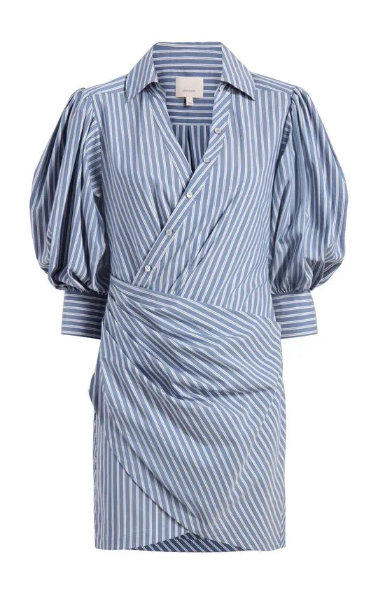 Cinq A Sept Sabrina Stripe Macaulay Dress in Astro Blue