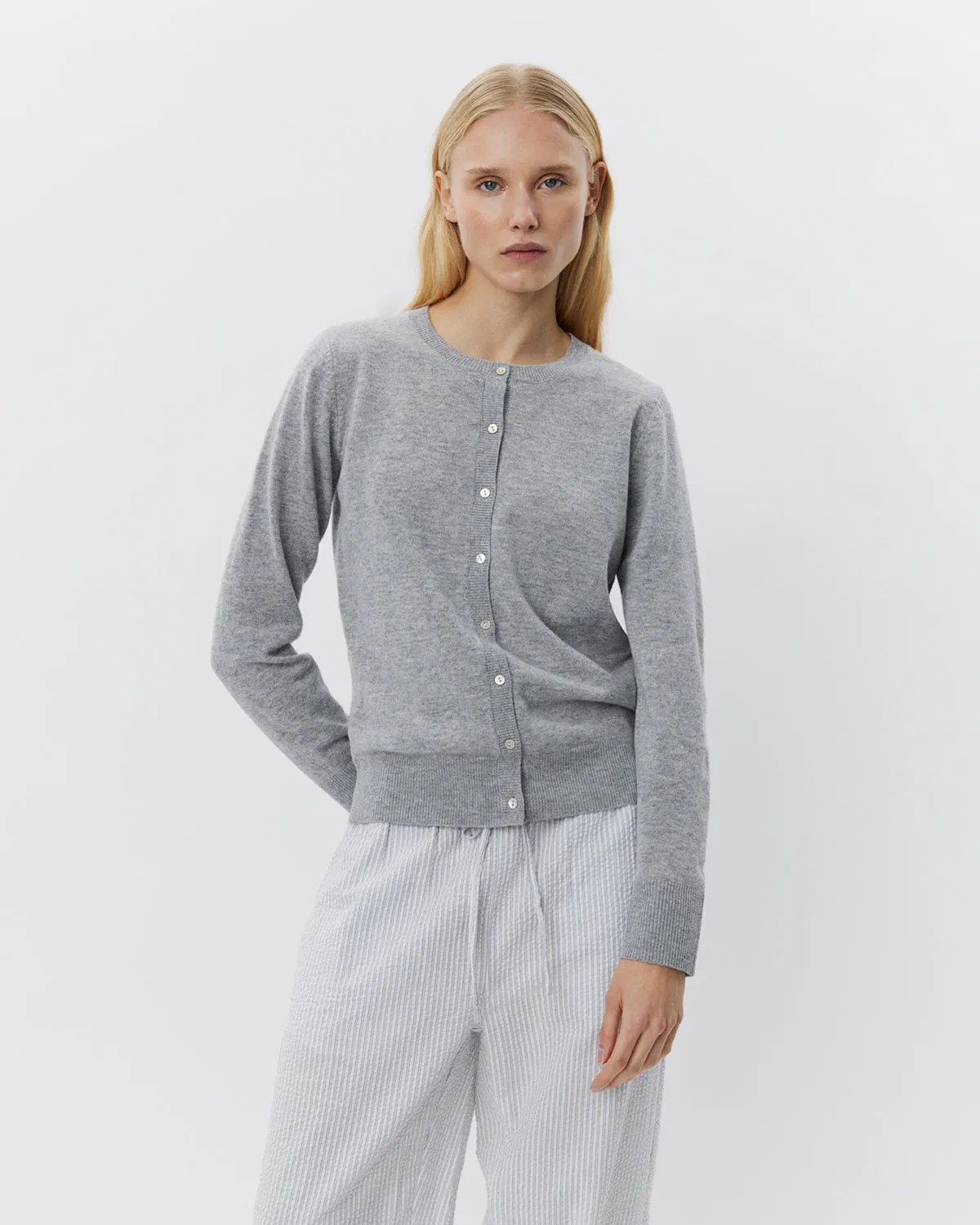 CISSESW CARDIGAN - Grey melange