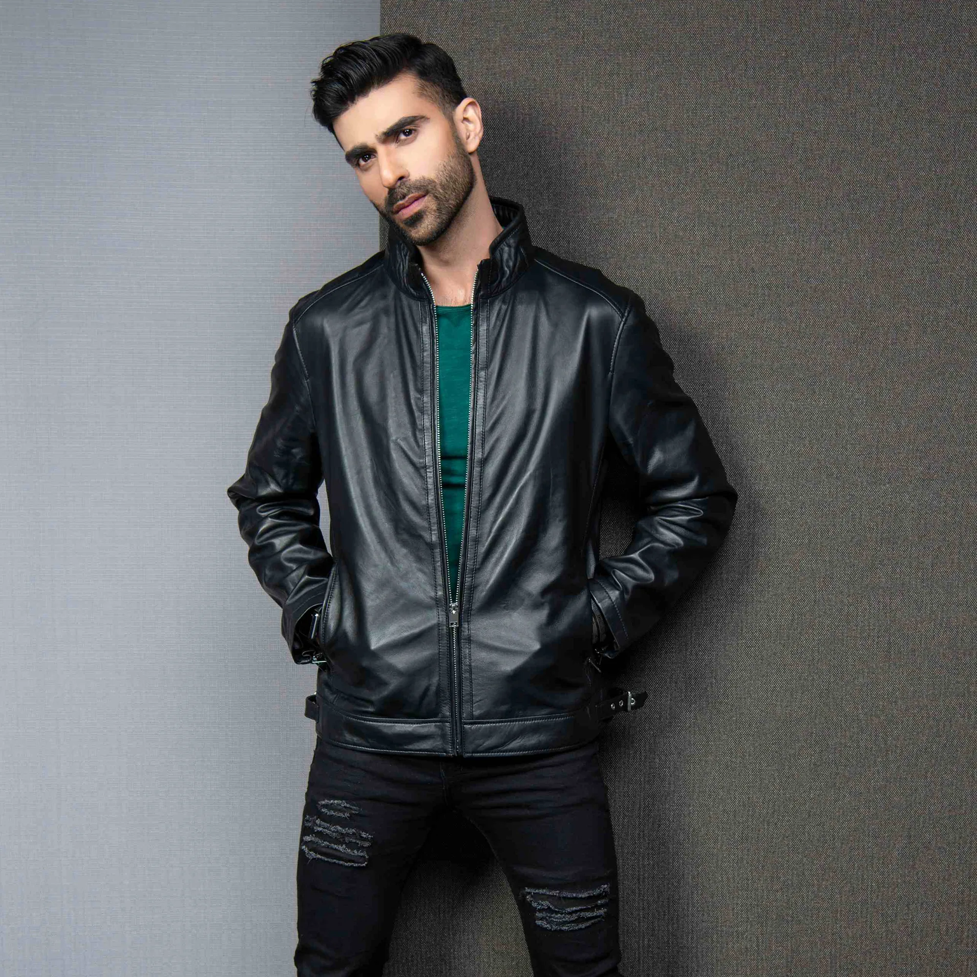 Classic Leather Jacket - Black | Kaptan