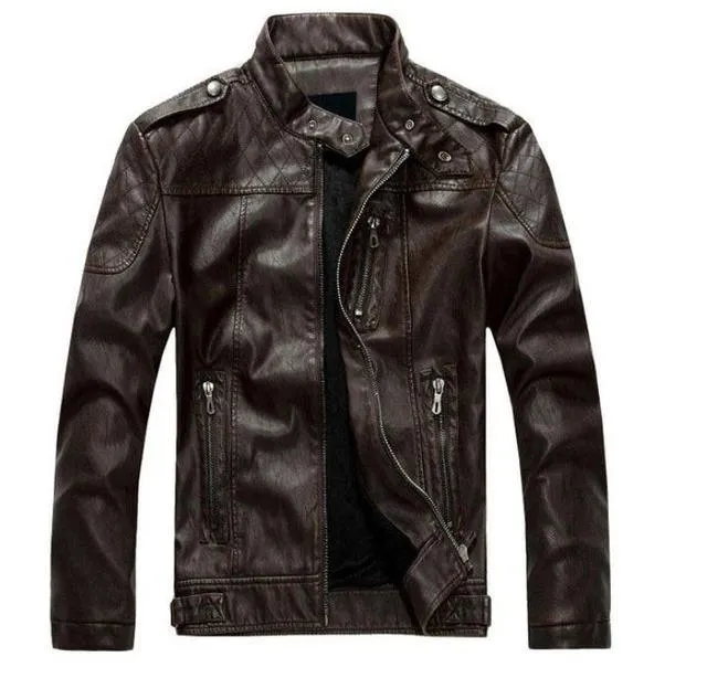 Classic Vintage Leather Jacket/PU Leather Bikers Jacket