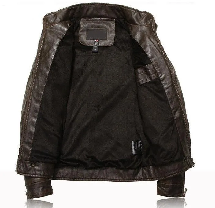 Classic Vintage Leather Jacket/PU Leather Bikers Jacket