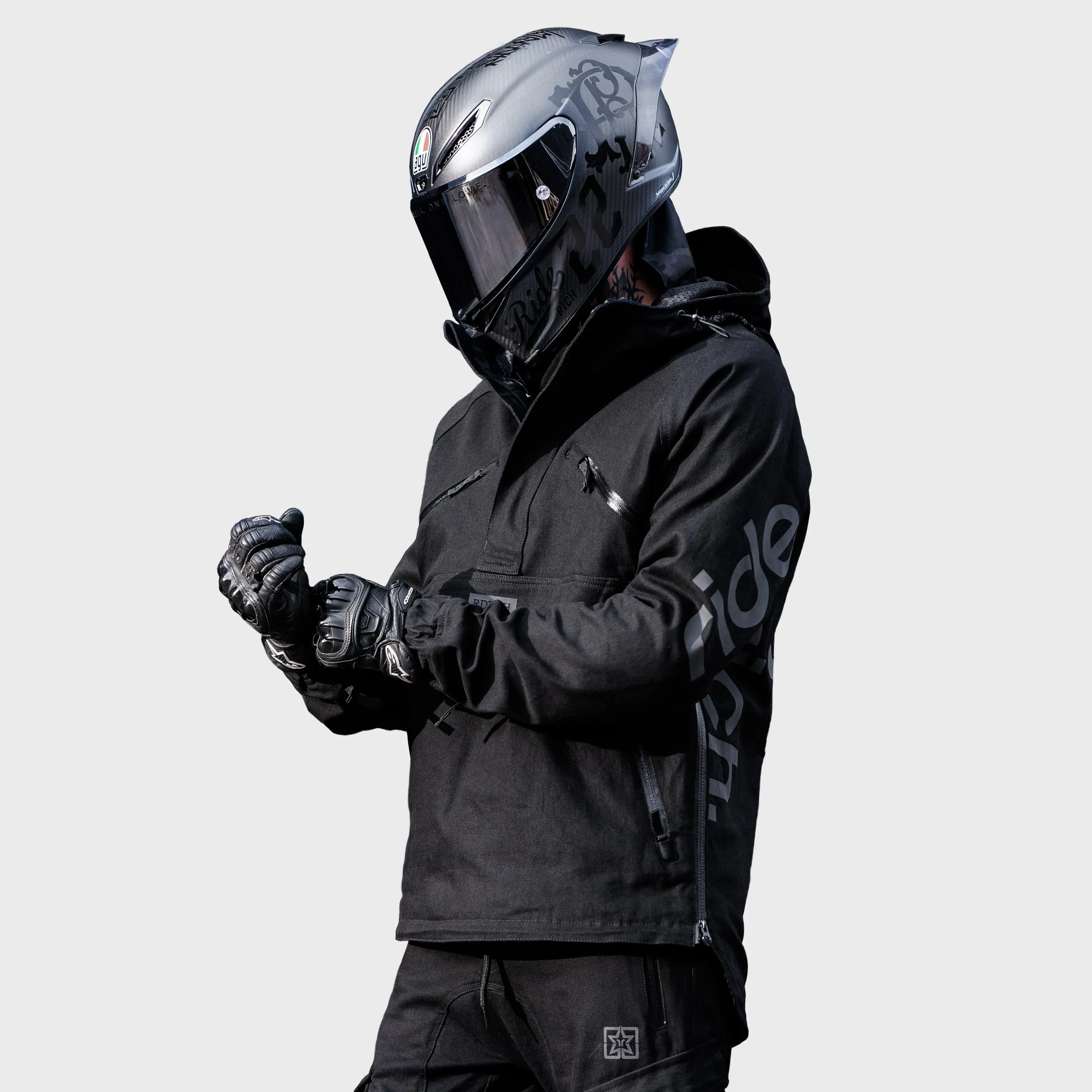 Concord™ Armoured Denim Anorak Jacket {The Message V2/Black}