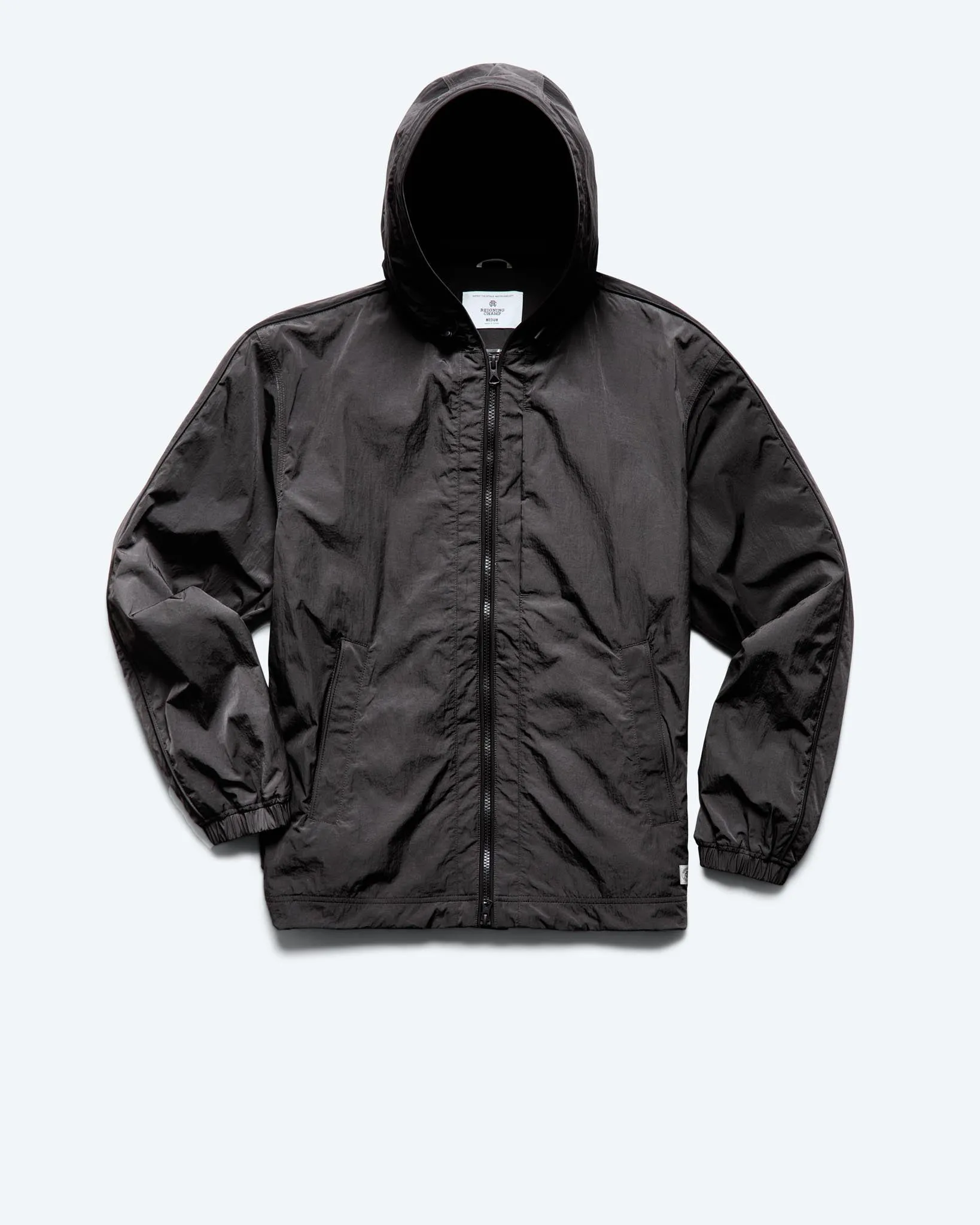 Crinkle Nylon Match Hooded Jacket