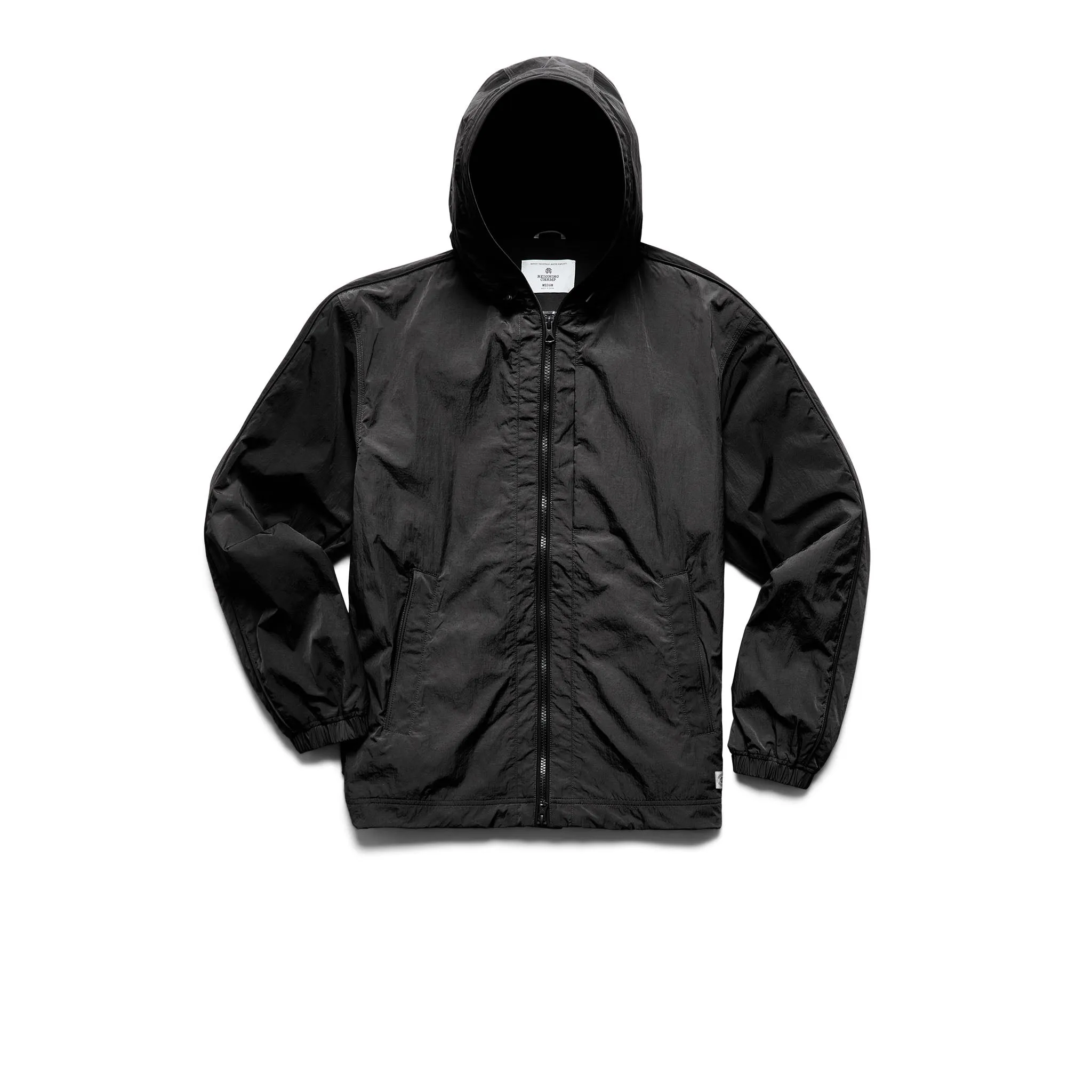 Crinkle Nylon Match Hooded Jacket