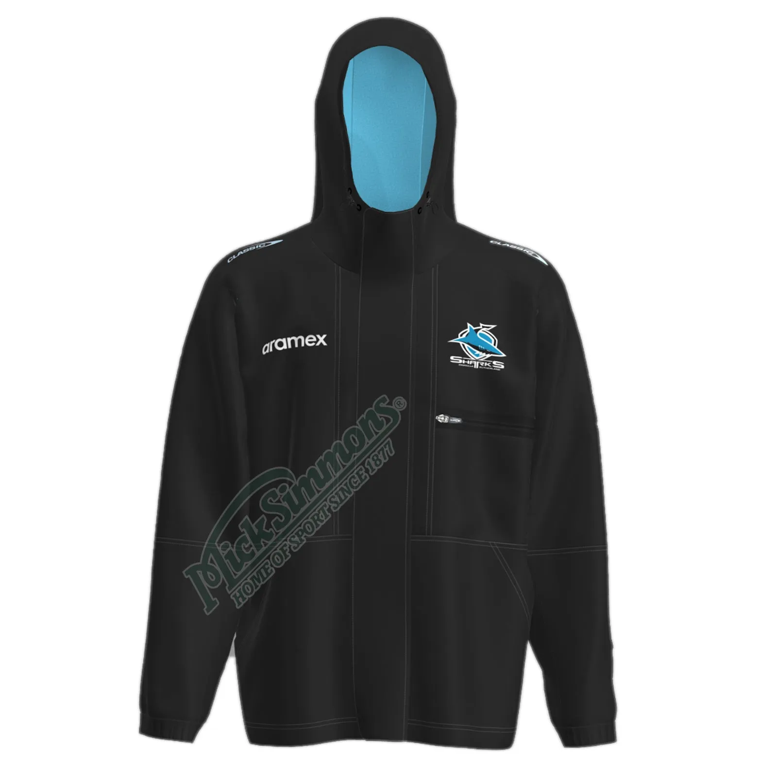 Cronulla Sharks 2023 Men's Wet Weather Jacket NRL Rugby League by Classic