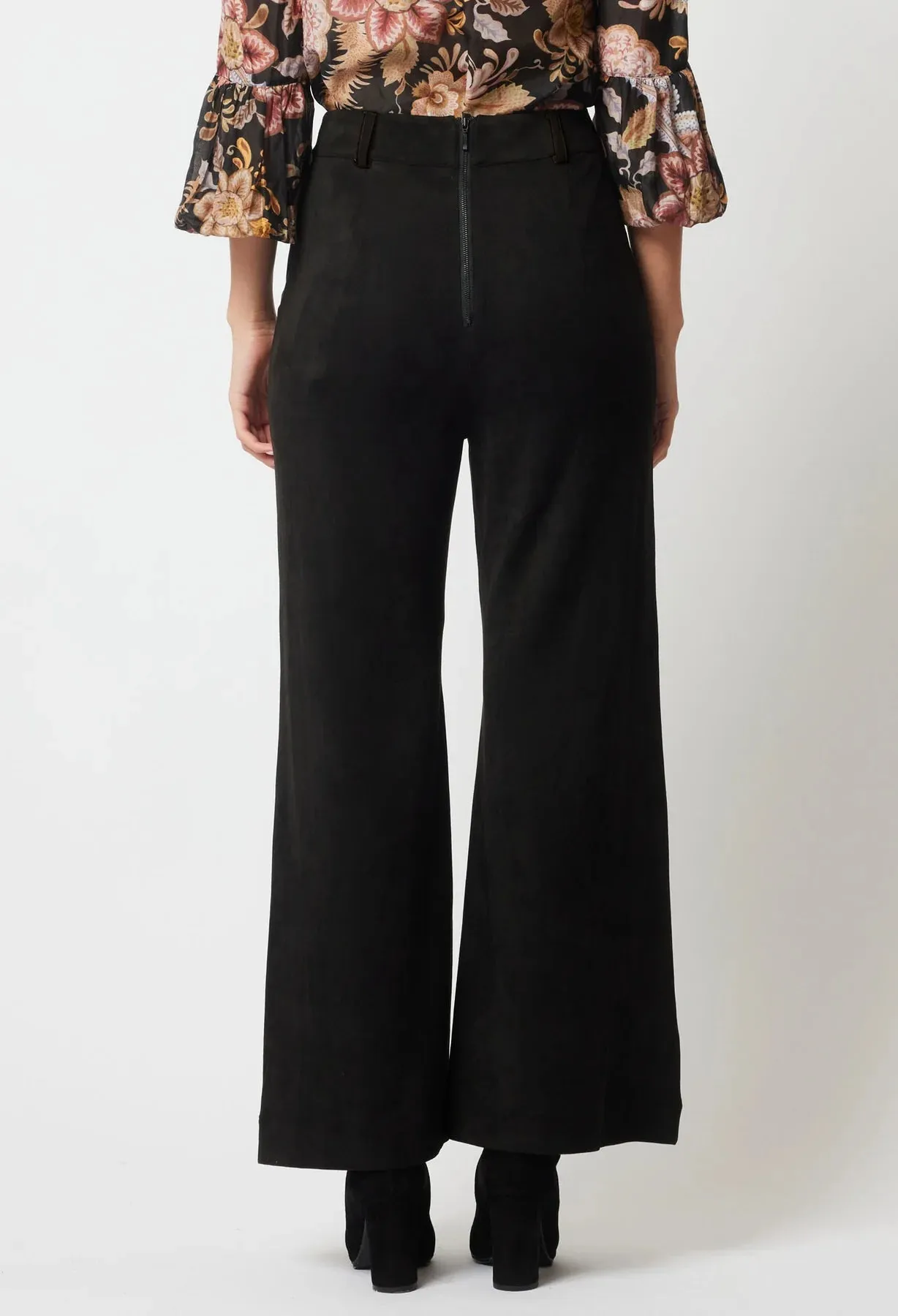 Danxia Faux Suede Wide Leg Pant