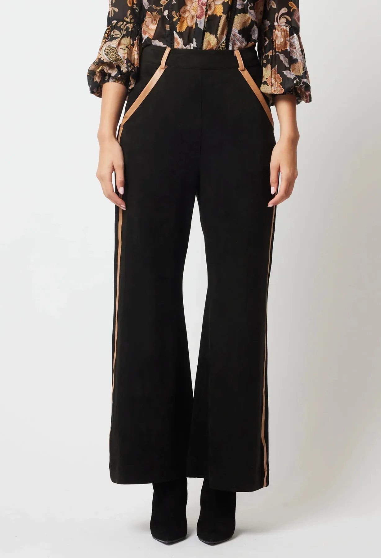 Danxia Faux Suede Wide Leg Pant