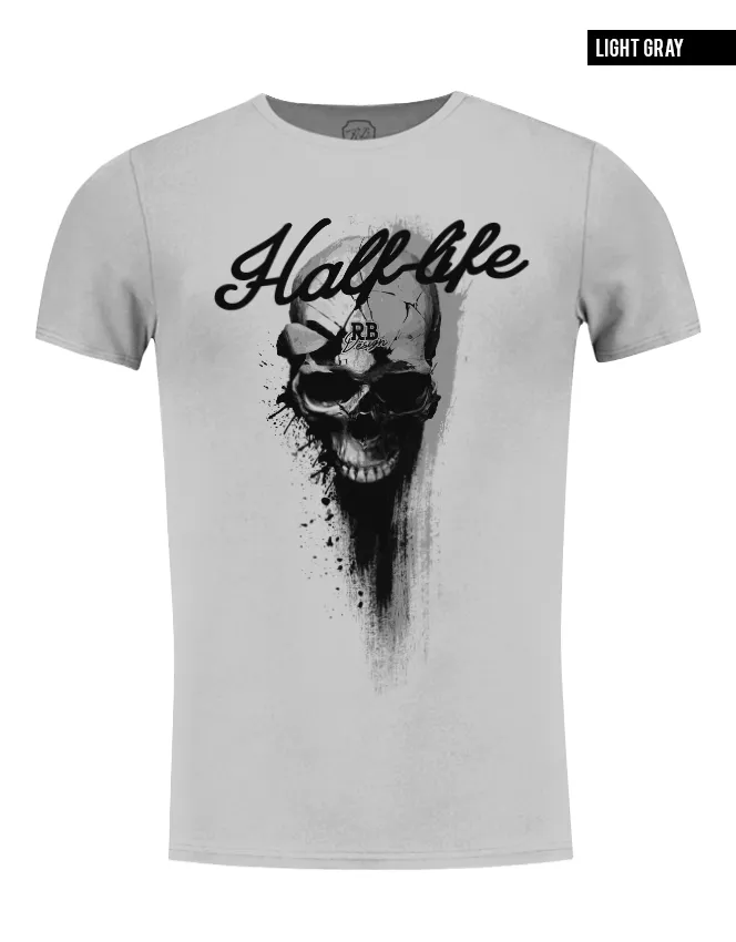 Designer Skull Men's T-shirt "Half-Life" / Color Option / MD811