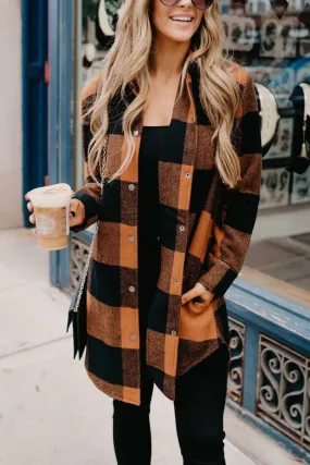 Dunnmall Contrast Plaid Coat