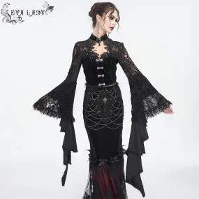 ECT014 Gothic women's one-piece long-sleeved short coat