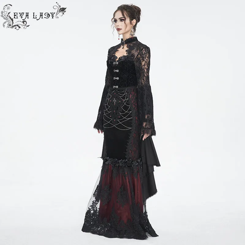 ECT014 Gothic women's one-piece long-sleeved short coat