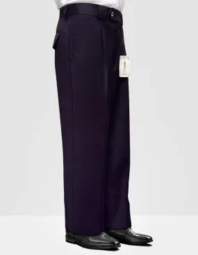 EGGPLANT WIDE LEG DRESS PANTS