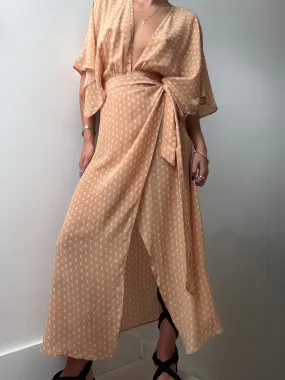 Evarae Silk Wrap Dress Brulee