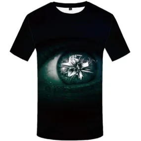 Eye T-shirt Men Geometric Shirt Print Abstract Tshirt Printed Black T-shirts 3d Novel T-shirts Graphic Short Sleeve Full Print