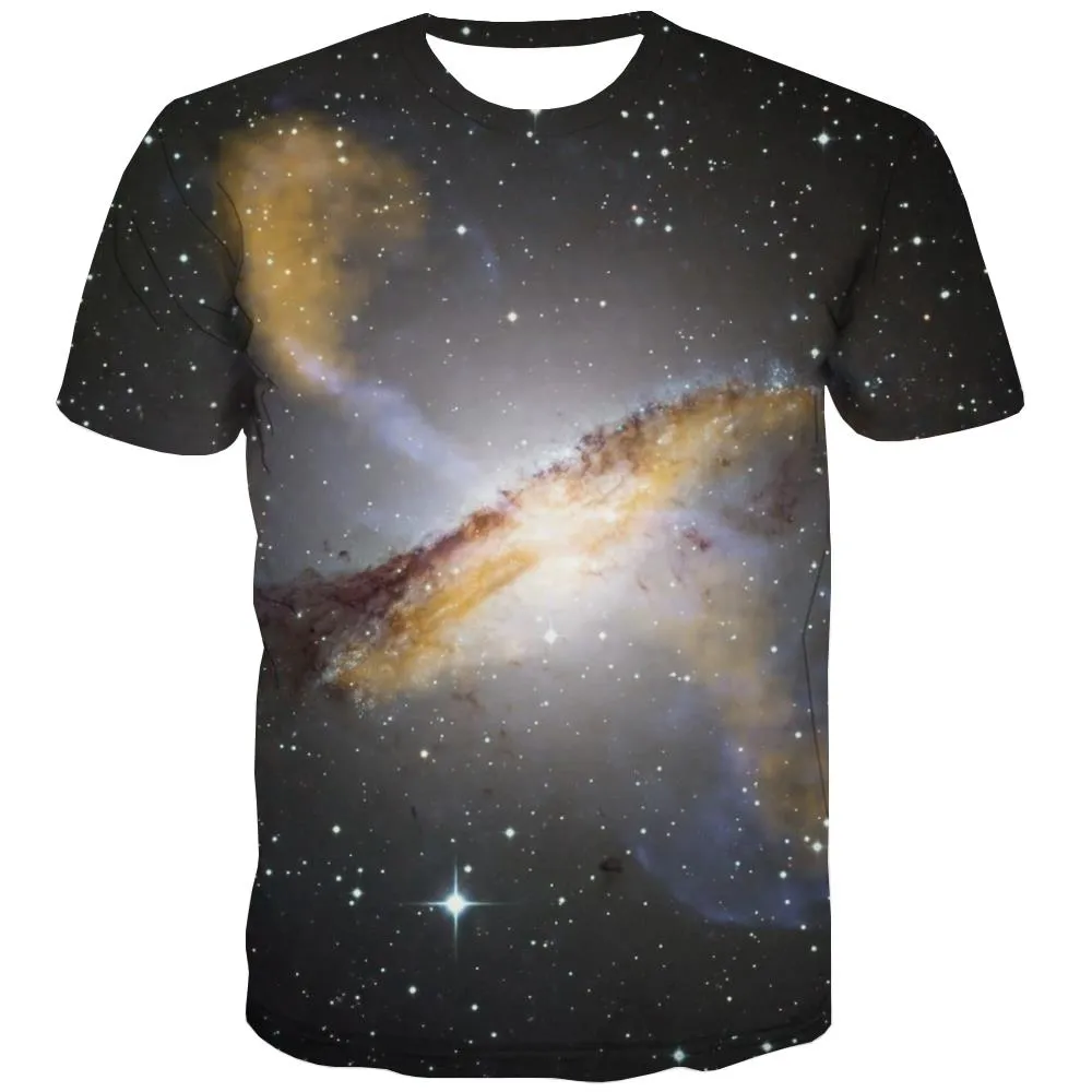 Galaxy T shirts Men Planet Tshirts Novelty Starry Sky Tshirts Cool Colorful T-shirts Graphic Harajuku T shirts Funny