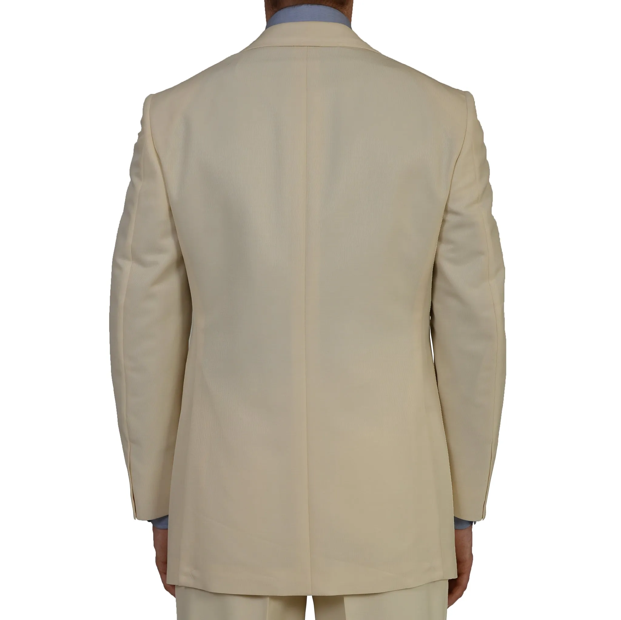 GARY ANDERSON by D'Avenza Cream 1 Button Shawl Collar Tuxedo Suit NEW