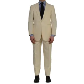 GARY ANDERSON by D'Avenza Cream 1 Button Shawl Collar Tuxedo Suit NEW