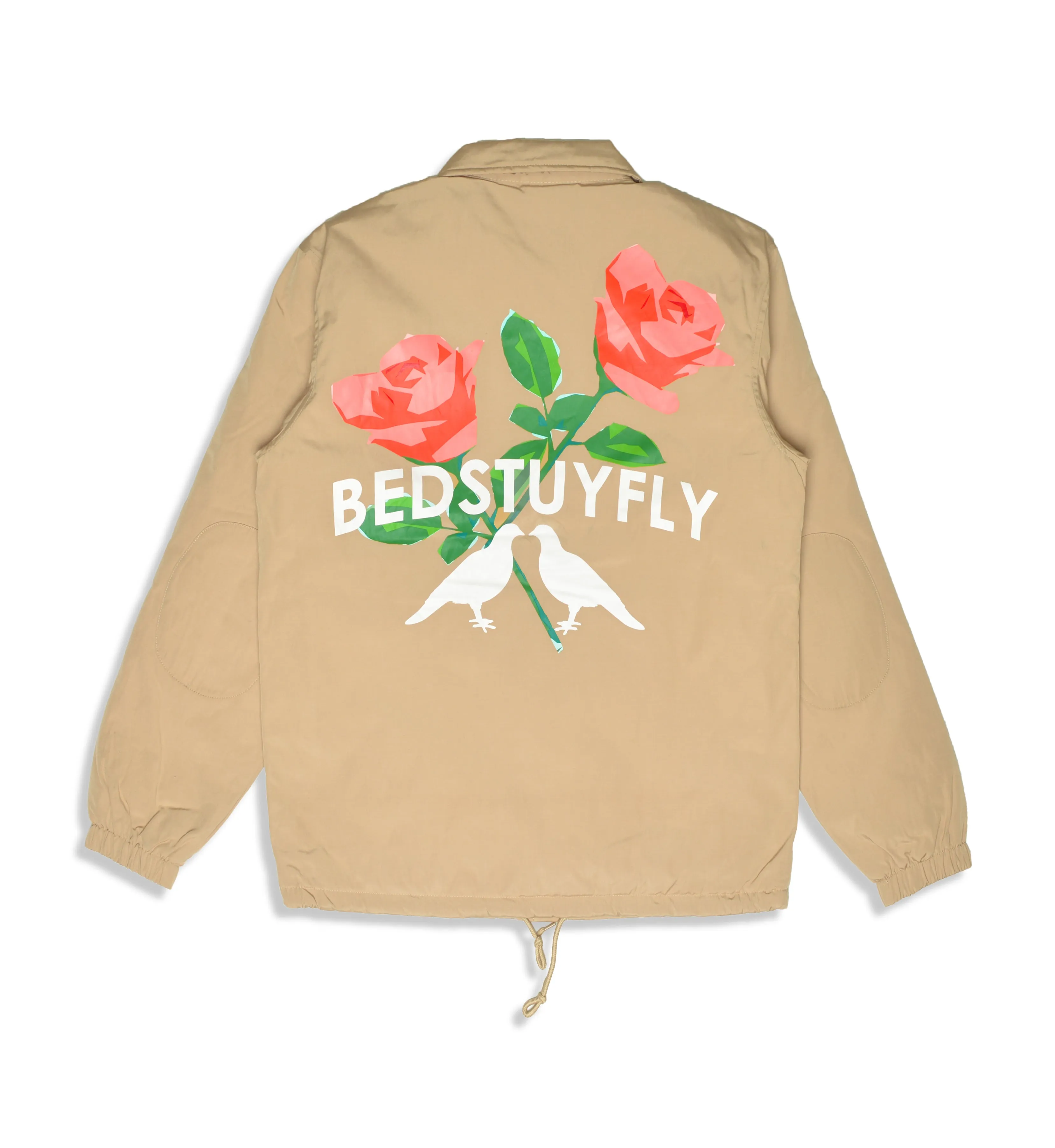 Give'm Roses Coach Jacket (Tan)