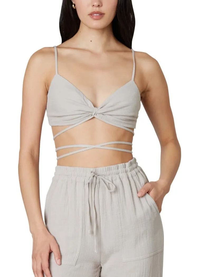 Gray Tie Wrap Bralette Top