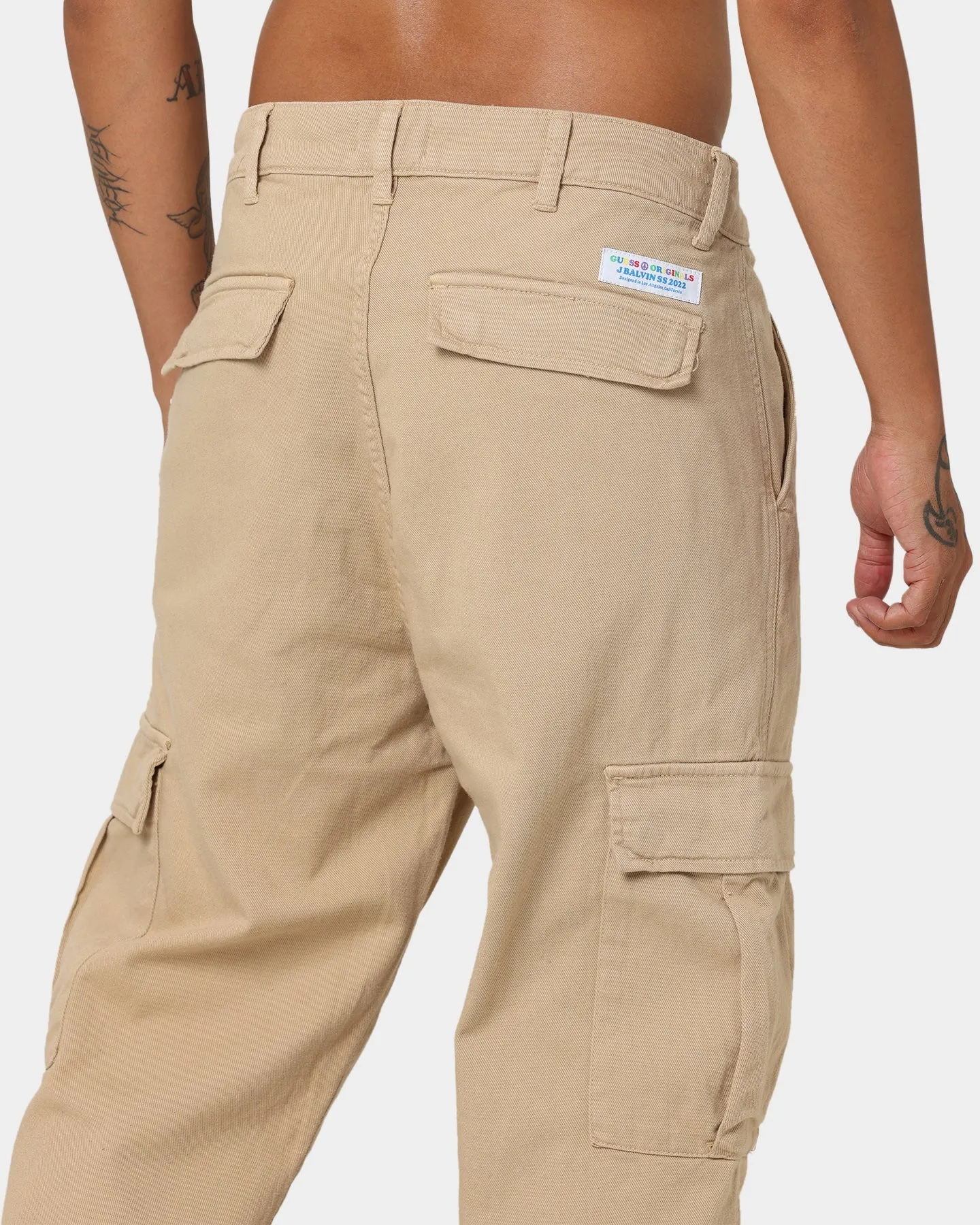 GUESS Originals X J Balvin Cargo Pants Cream Sand