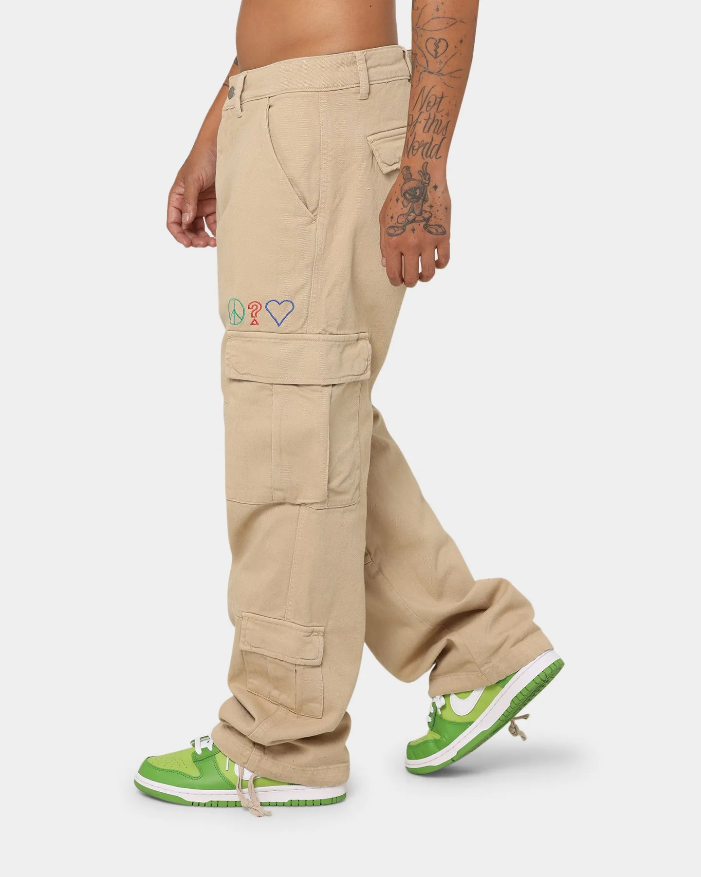 GUESS Originals X J Balvin Cargo Pants Cream Sand