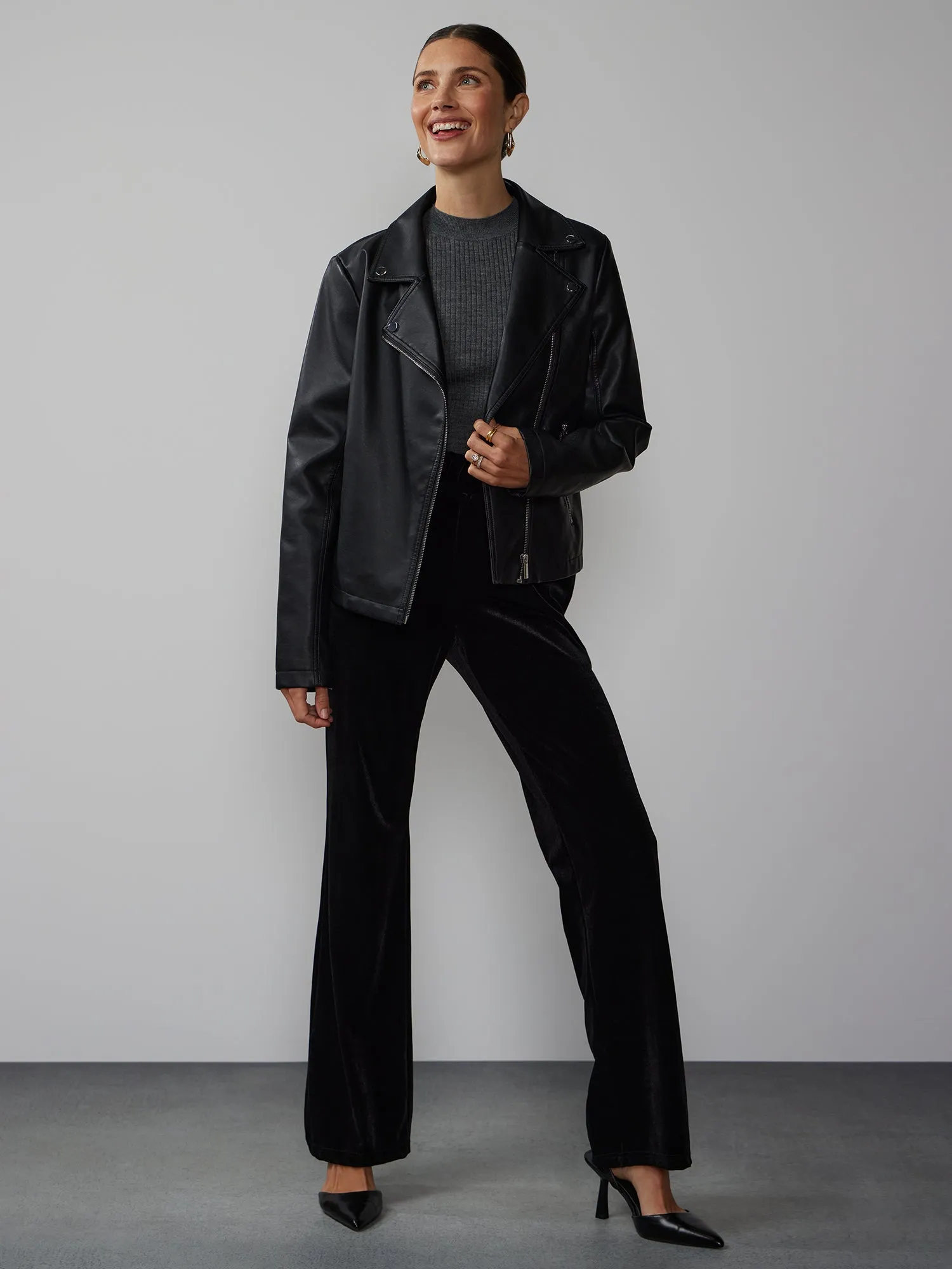 High Rise Velvet Pant