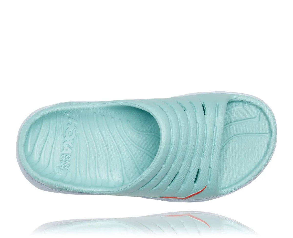 'HOKA' Women's Ora Recovery Slide - Eggshell Blue / White