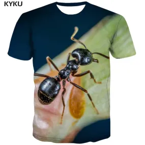 insect shirt plant top tee Cool art costume beautiful man