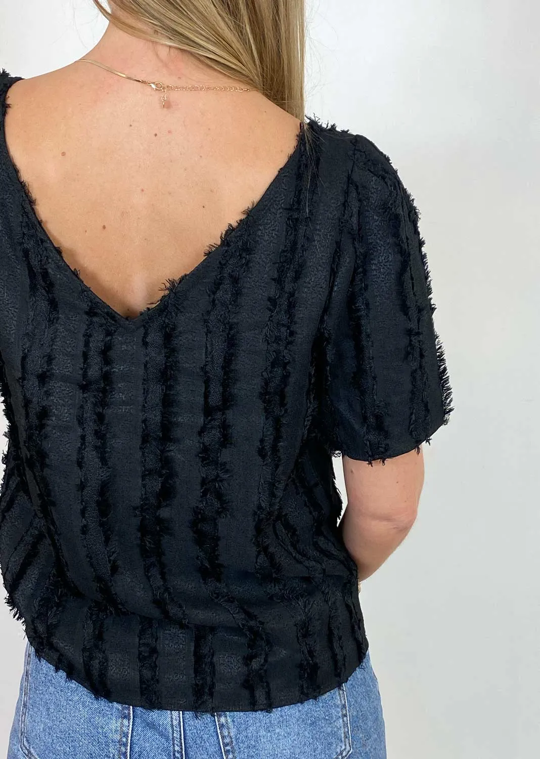 Judea Boatneck Fringed Top