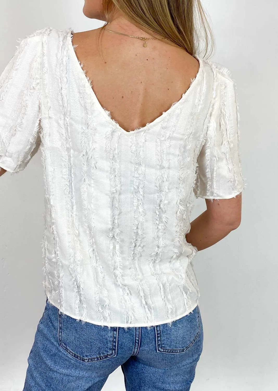 Judea Boatneck Fringed Top