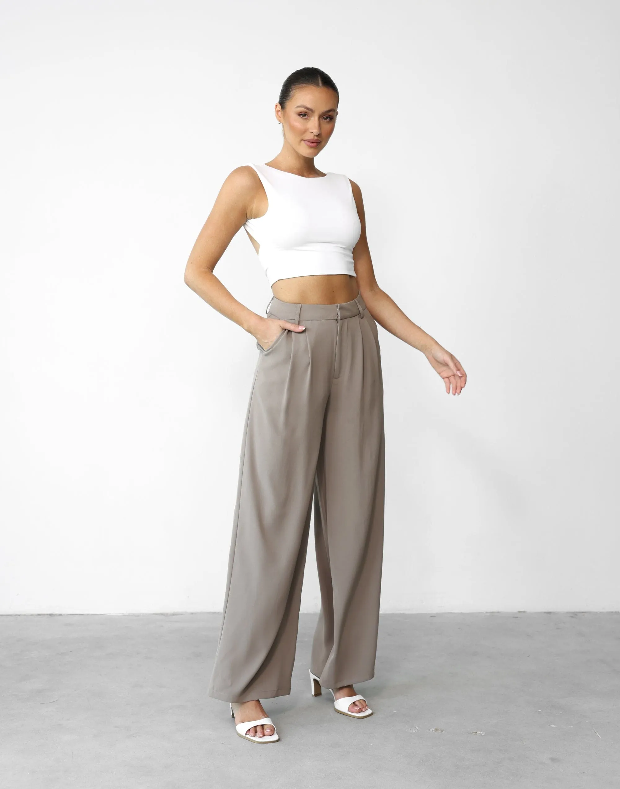 Kayce Crop Top (White)