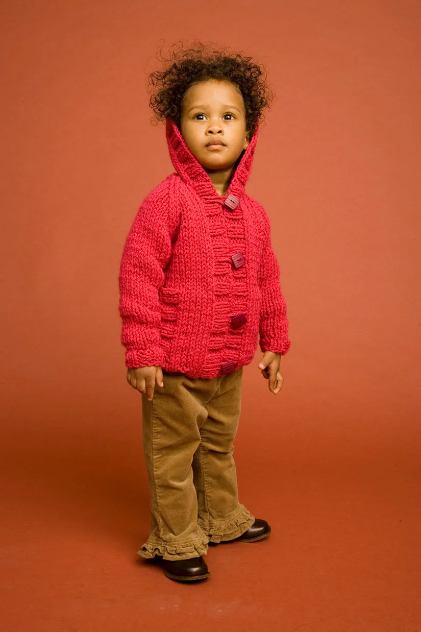 Knit Child's Raglan Cardigan Pattern (Knit) - Version 2