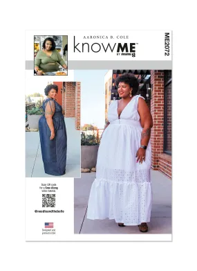 Know Me Pattern Me2072 Misses' Plus Dress